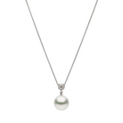Autore Amore Petite South Sea Pearl and White Diamond Pendant in 18kt White Gold