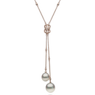 Autore Hercules Lariat with two Australian South Sea Pearls and white diamonds set on 18kt rose gold