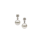 Discover the Autore Amore Petite Earring featuring white diamonds and Australian South Sea Pearls set on 18kt white gold