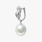 Autore Hercules Knot earring featuring white diamond and Australian South Sea pearls set in 18kt white gold