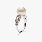 Autore Hercules Knot Ring featuring an Australian South Sea Pearl and White Diamonds set in 18kt white gold