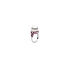 White diamond ruby pearl ring