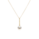 Autore Bezel Drop necklace featuring white diamonds and Australian South Sea Pearls