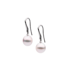 Autore South Sea Pearl Earrings on 18kt white gold Oro long shepherd hook earrings
