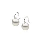 Autore South Sea Pearl set in 18kt white gold shepherd hook drop earring